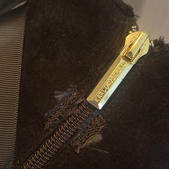 Karl Lagerfeld Black Suede Ankle Boots size 8 - Picture 14 of 16